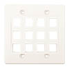 Vertical Cable 12 Port Wall Plates