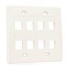 Vertical Cable 8 Port Wall Plates