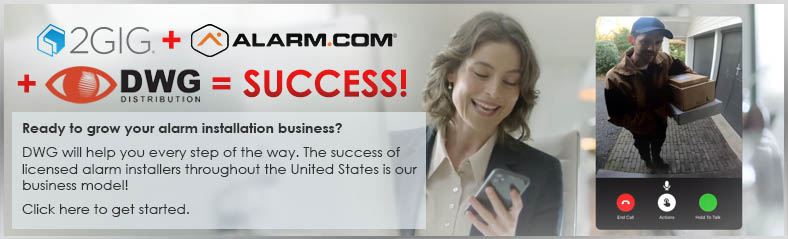 2GIG + Alarm.com + DWG = Success!